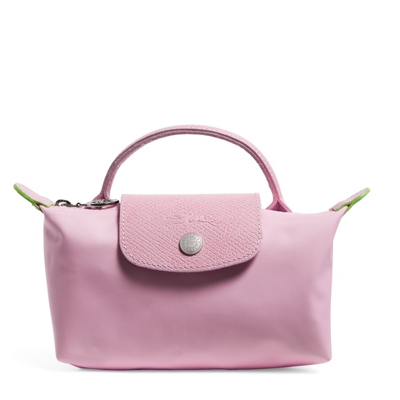 Longchamp Handbags - LONGCHAMP Mini Le Pliage Green Top-Handle Bag + Strap - Peony Pink *RARE*
